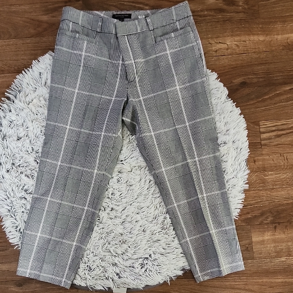 Elegant Gray Plaid/Houndstooth Women's Dress Pants 12P Sloan
